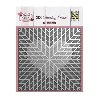 (EF3D102)Nellie's Choice Embossing Geo Heart