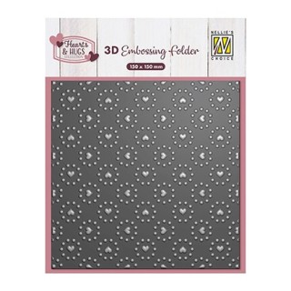 (EF3D103)Nellie's Choice Embossing Hearts & Dots