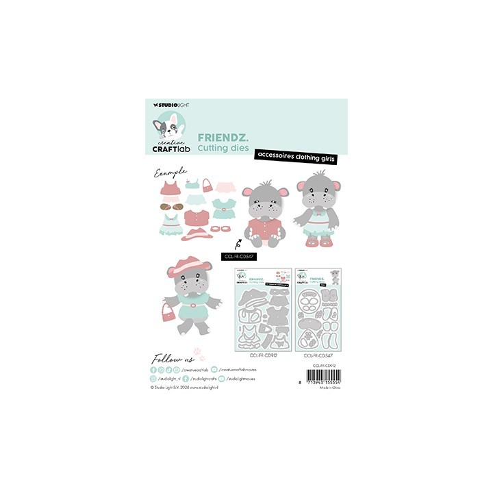 (CCL-FR-CD912)Studio Light Cutting Die Accessoires clothing girls Friendz nr.912