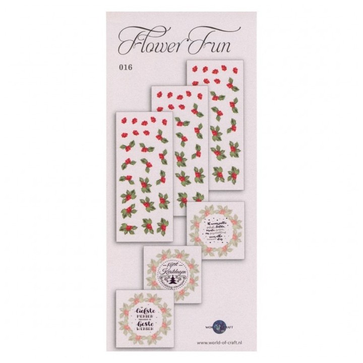 (WOCFF16)Flower Fun serie 016 kerst tekst