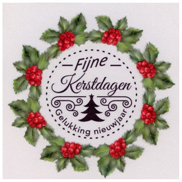 (WOCFF16)Flower Fun serie 016 kerst tekst