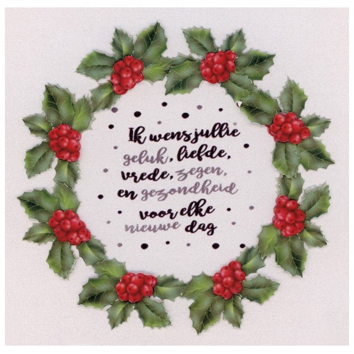(WOCFF16)Flower Fun serie 016 kerst tekst