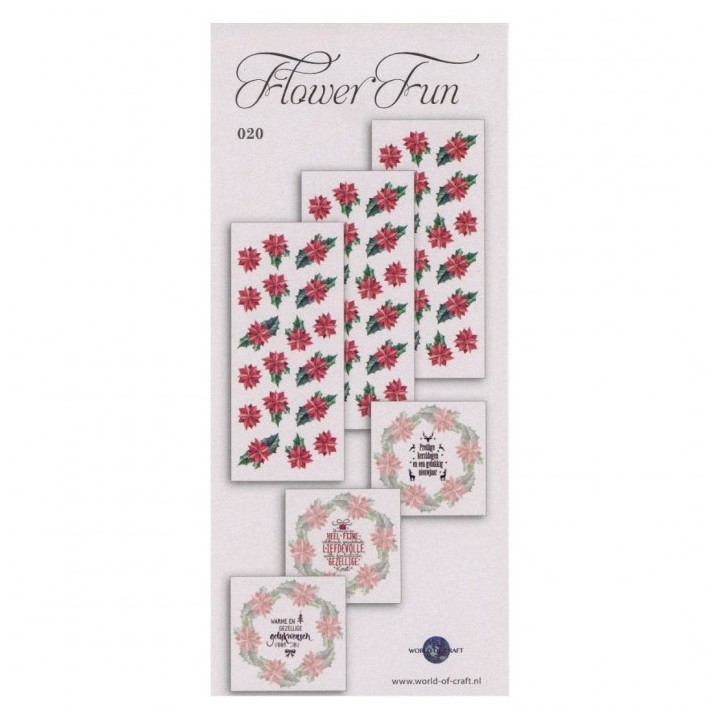 (WOCFF20)Flower Fun serie 020 kerst tekst