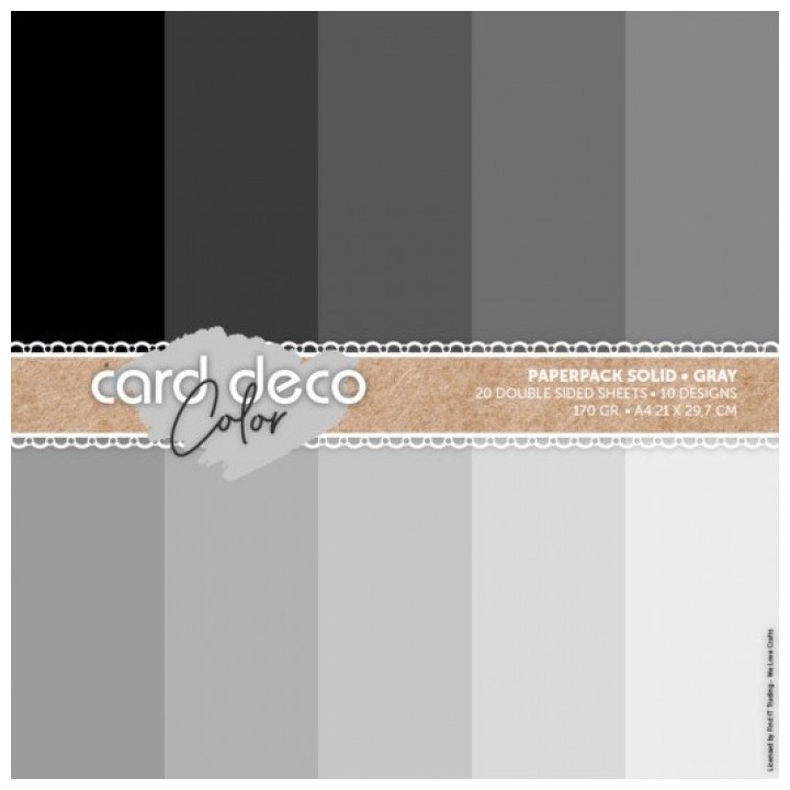 (CDCPPA411005)Card Deco Color Paperpack - Solid - Gray - A4