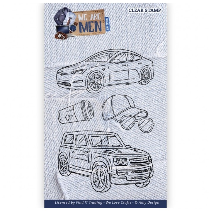 (ADCS10087)Clear Stamps - Amy Design - We Are Men - Cars