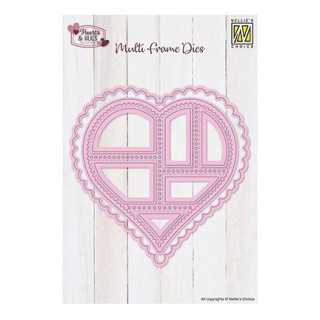 (MFD168)Nellie's shape dies Postal Stamps Heart