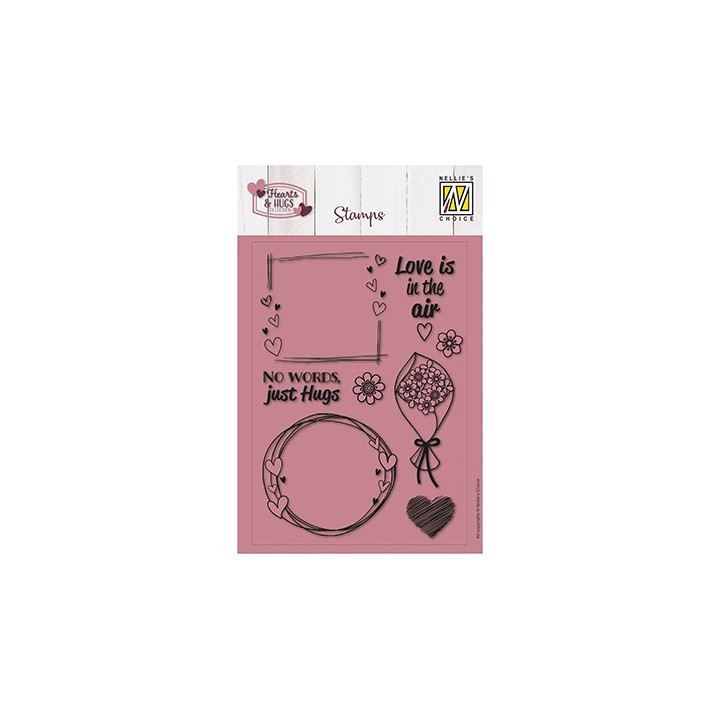 (NSCS022)Nellie`s Choice Clearstamp - No Words, Just Hugs