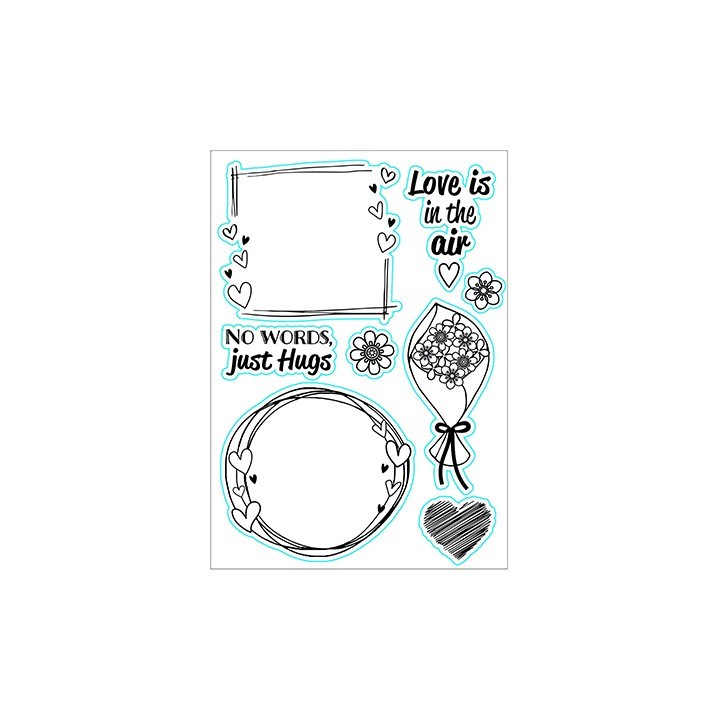 (NSCS022)Nellie`s Choice Clearstamp - No Words, Just Hugs