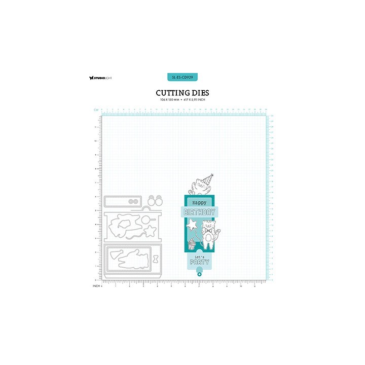 (SL-ES-CD929)Studio Light SL Cutting Die Peek a boo slider Essentials nr.929