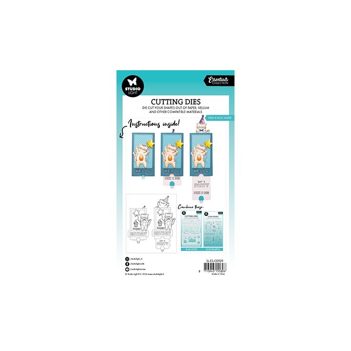 (SL-ES-CD929)Studio Light SL Cutting Die Peek a boo slider Essentials nr.929