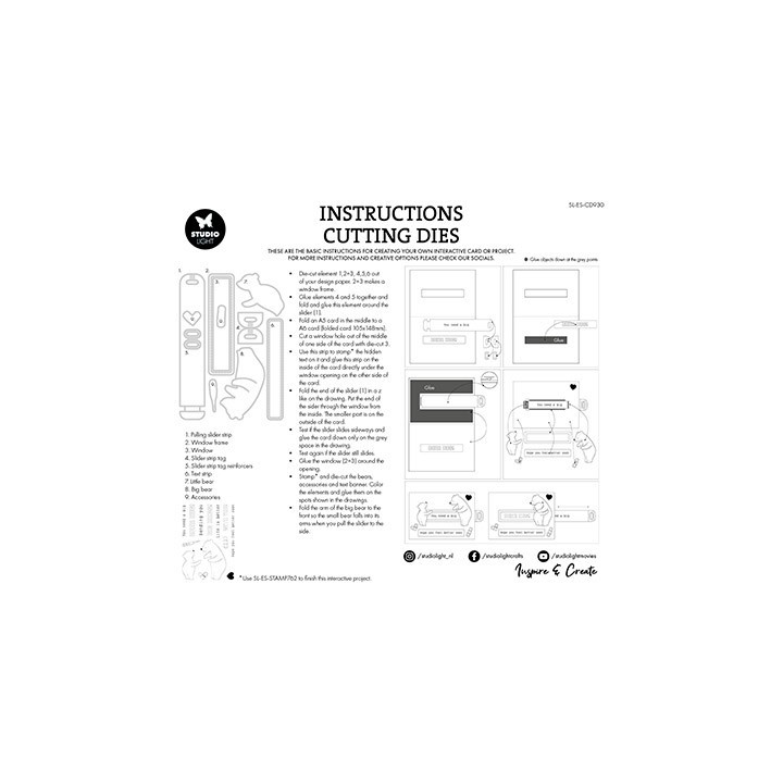 (SL-ES-CD930)Studio Light SL Cutting Die Hug slider Essentials nr.930