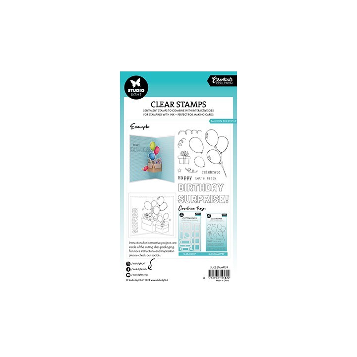 (SL-ES-STAMP759)Studio light SL Stamp Balloon box pop-up Essentials nr.759