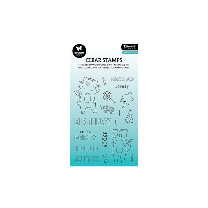 (SL-ES-STAMP761)Studio light SL Stamp Peek a boo slider Essentials nr.761