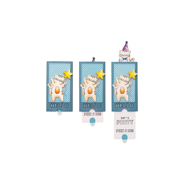 (SL-ES-STAMP761)Studio light SL Stamp Peek a boo slider Essentials nr.761