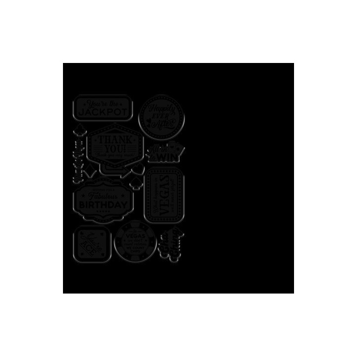 (VV-CA-ST-YTJ)Crafter's Companion Vintage Vegas Clear Acrylic Stamp You're the Jackpot
