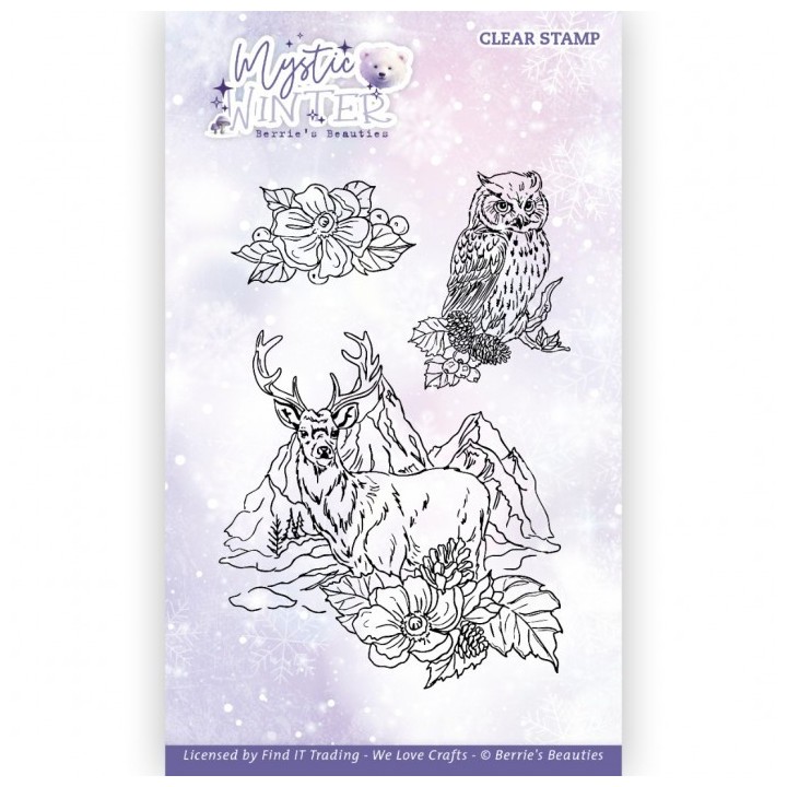 (BBCS10018)Clear Stamps - Berries Beauties - Mystic Winter - Deer